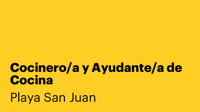 Cocinero/a y Ayudante/a de Cocina