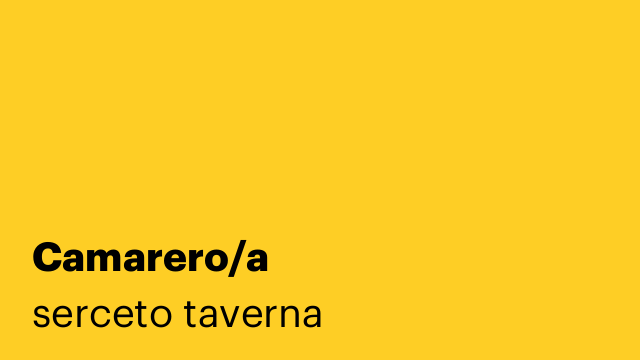 Camarero/a