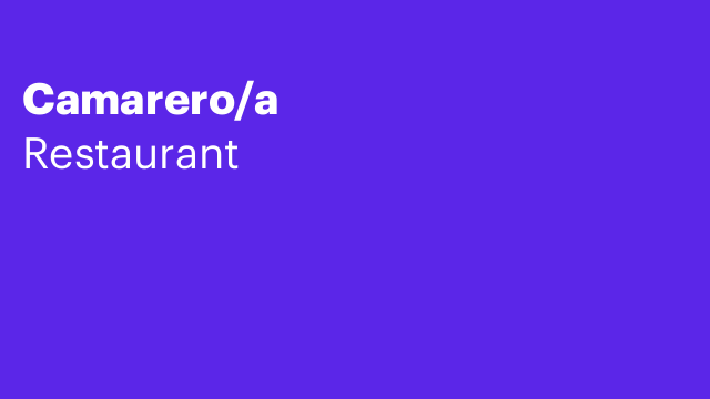 Camarero/a