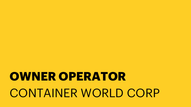 OWNER OPERATOR