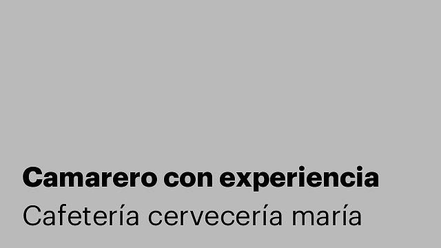 Camarero con experiencia
