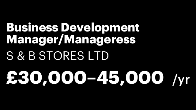 Business Development Manager/Manageress