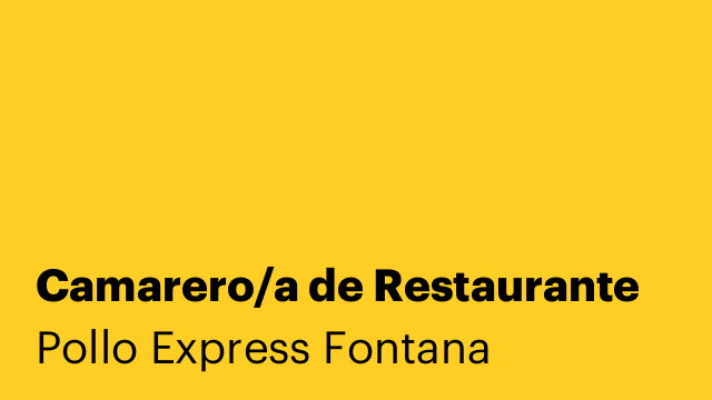 Camarero/a de Restaurante