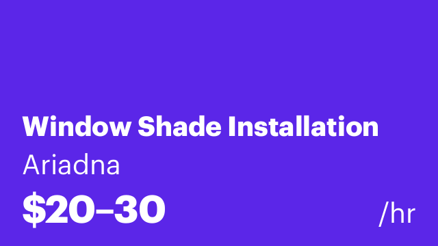 Window Shade Installation