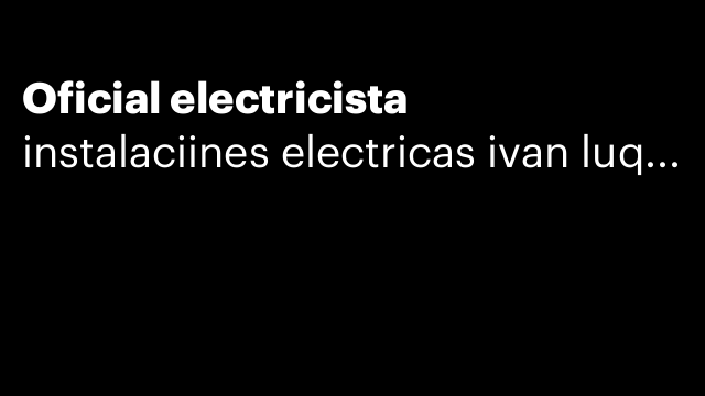 Oficial electricista