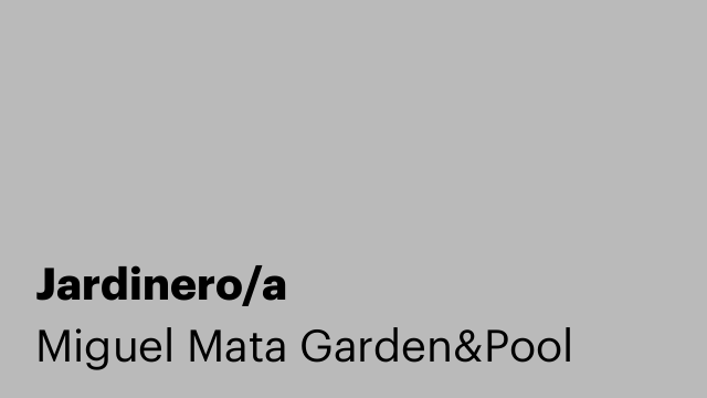 Jardinero/a