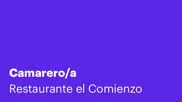 Camarero/a