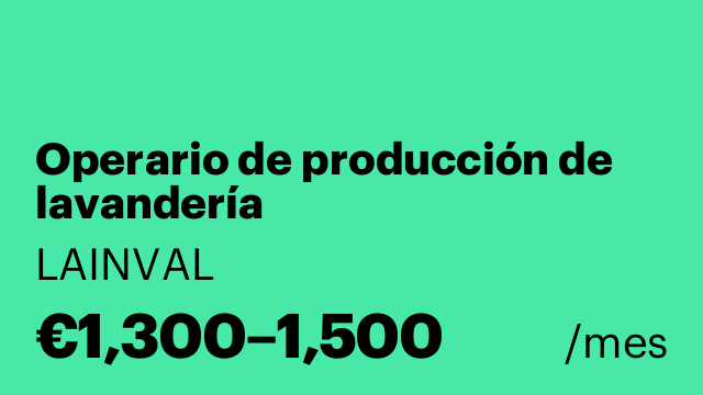 Operario de producción de lavandería