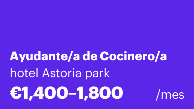 Ayudante/a de Cocinero/a