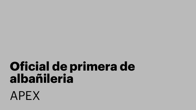 Oficial de primera de albañileria