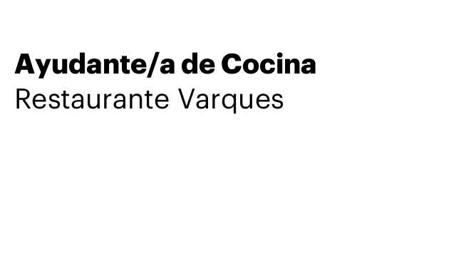 Ayudante/a de Cocina