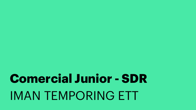 Comercial Junior - SDR