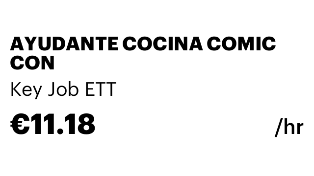 AYUDANTE COCINA COMIC CON