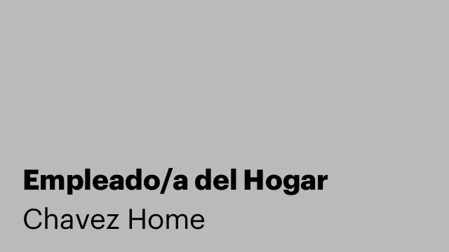 Empleado/a del Hogar