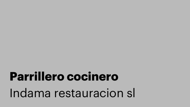 Parrillero cocinero