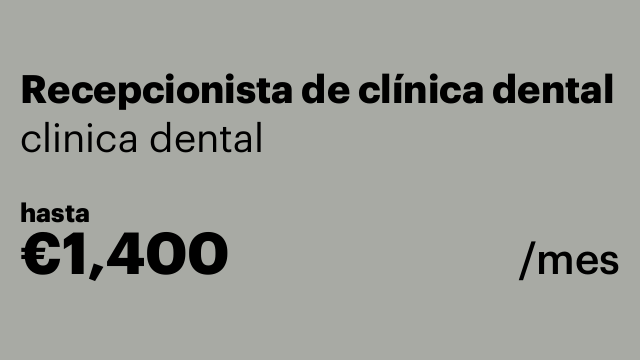 Recepcionista de clínica dental