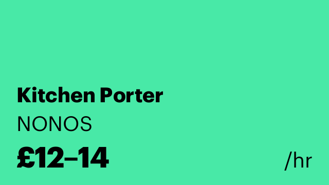 Kitchen Porter