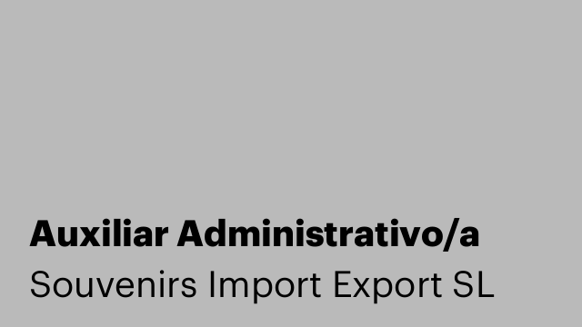 Auxiliar Administrativo/a