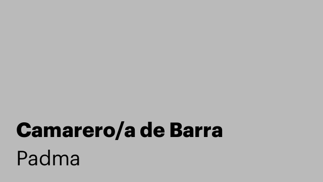 Camarero/a de Barra