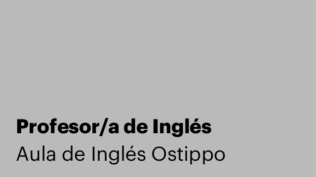 Profesor/a de Inglés