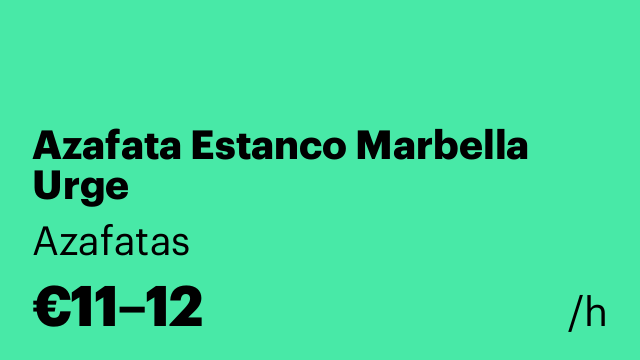 Azafata Estanco Marbella Urge