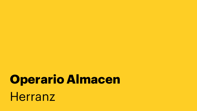 Operario Almacen