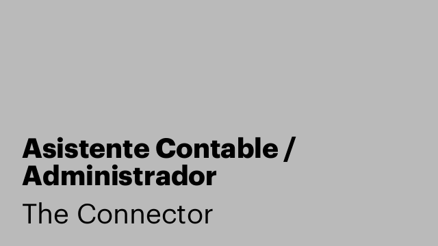 Asistente Contable / Administrador