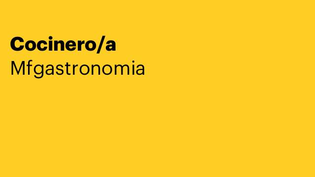 Cocinero/a