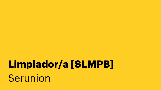 Limpiador/a [SLMPB]