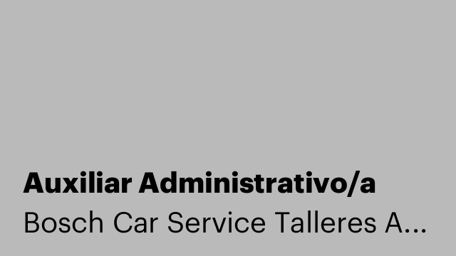 Auxiliar Administrativo/a