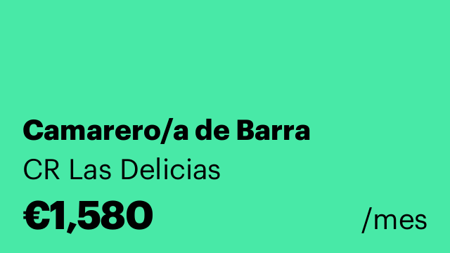 Camarero/a de Barra