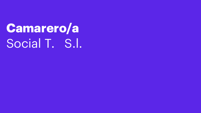 Camarero/a