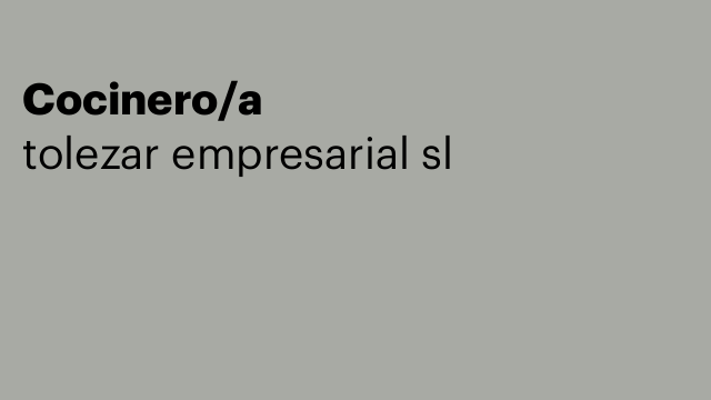 Cocinero/a