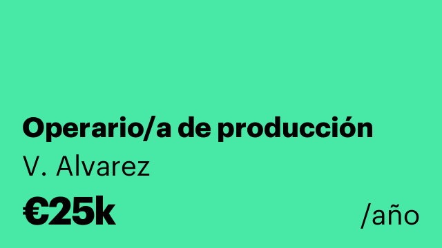 Operario/a de producción