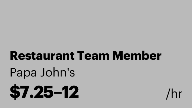 Restaurant Team Member