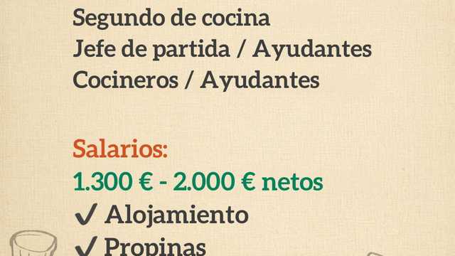 Segundo/a de Cocina, Jefe/a de partida y Cocineros/as