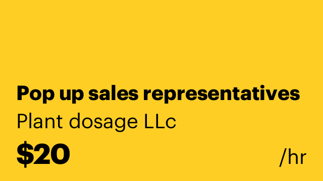 Pop up sales representatives
