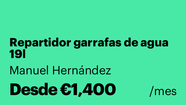 Repartidor garrafas de agua 19l