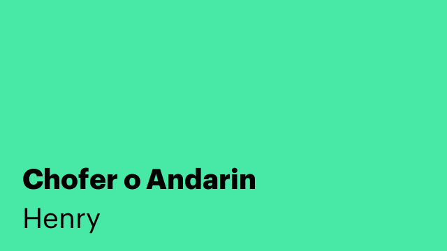 Chofer o Andarin