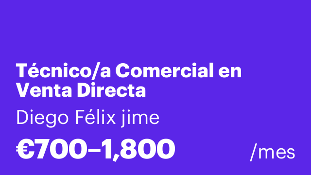 Técnico/a Comercial en Venta Directa