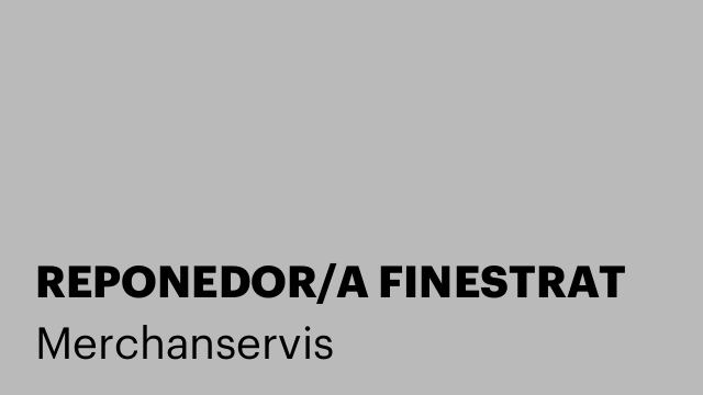 REPONEDOR/A FINESTRAT