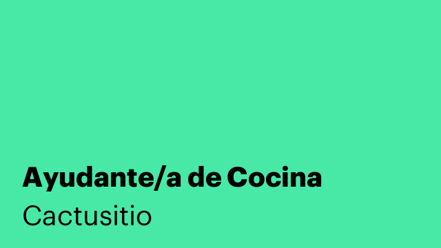 Ayudante/a de Cocina