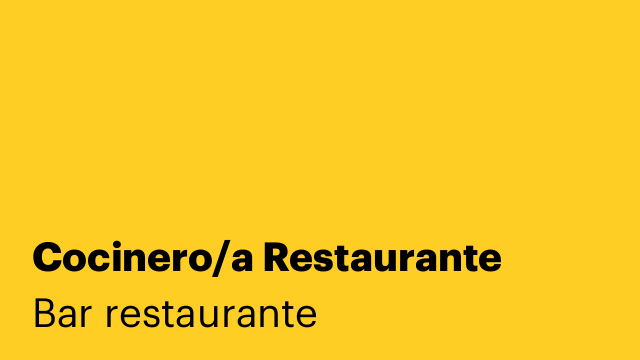 Cocinero/a Restaurante
