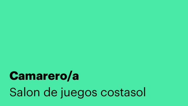 Camarero/a