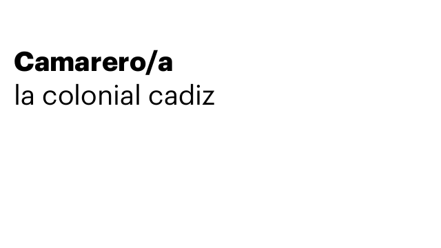 Camarero/a