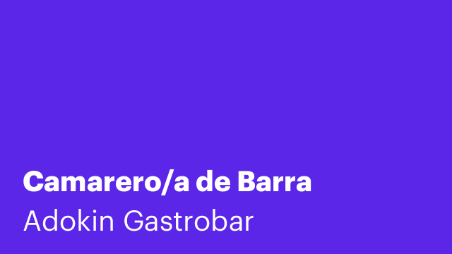 Camarero/a de Barra