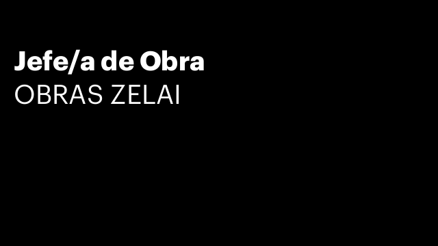 Jefe/a de Obra