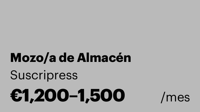 Mozo/a de Almacén