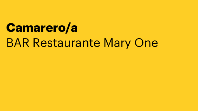 Camarero/a