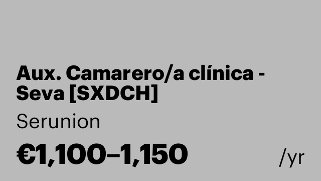  Aux. Camarero/a clínica - Seva [SXDCH]